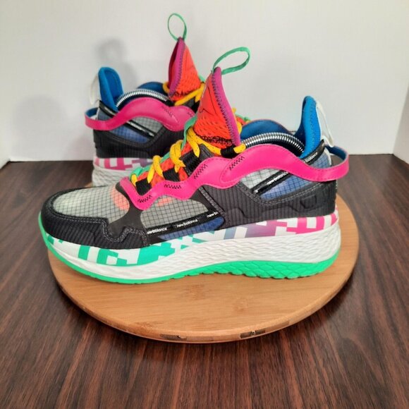 New Balance Pink and Orange Athletic Shoes with Dynamic Design - Picture 6 of 10